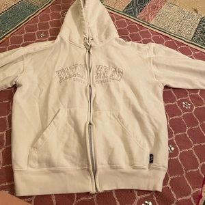 white hilton head zip hoodie